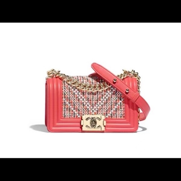 ❌SOLD❌Chanel limited edition pink tweed Le boy - Picture 2 of 9